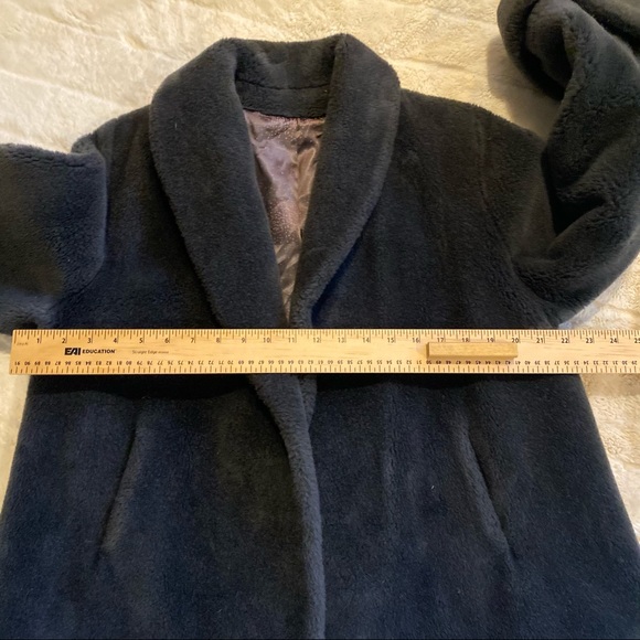 Vintage Faux Fur Velour Cropped Lined Jacket Sz M - Picture 13 of 14